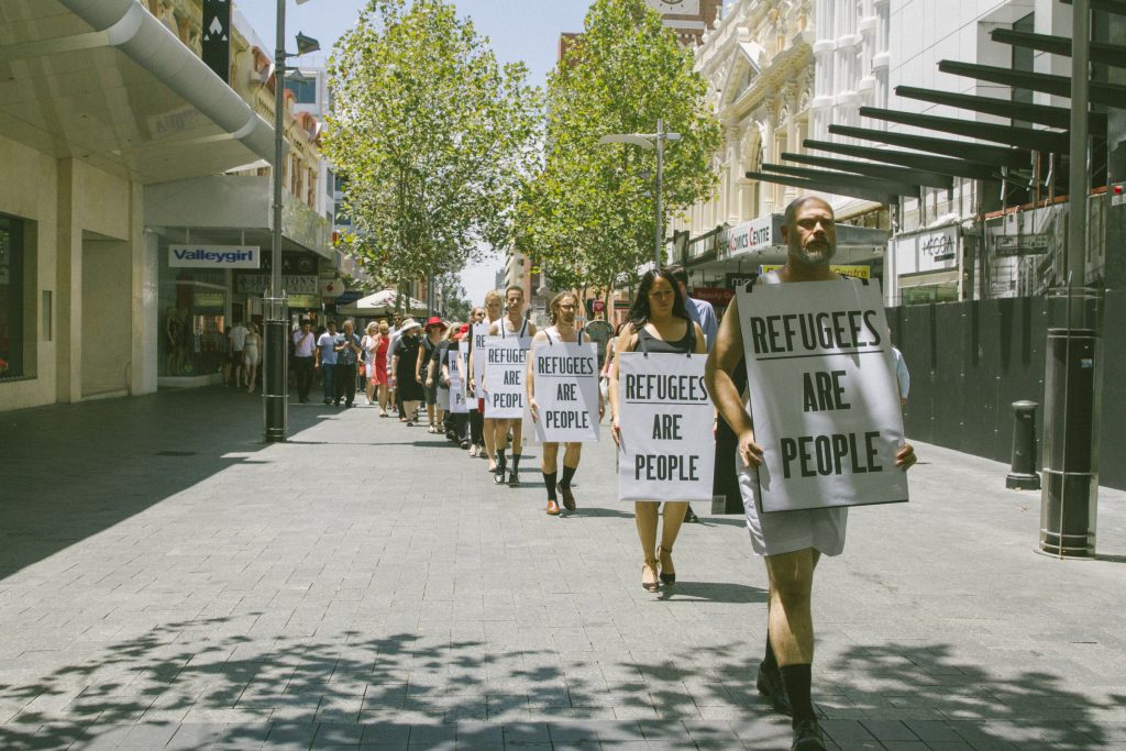 Protest march for refugees in Perth by church leaders