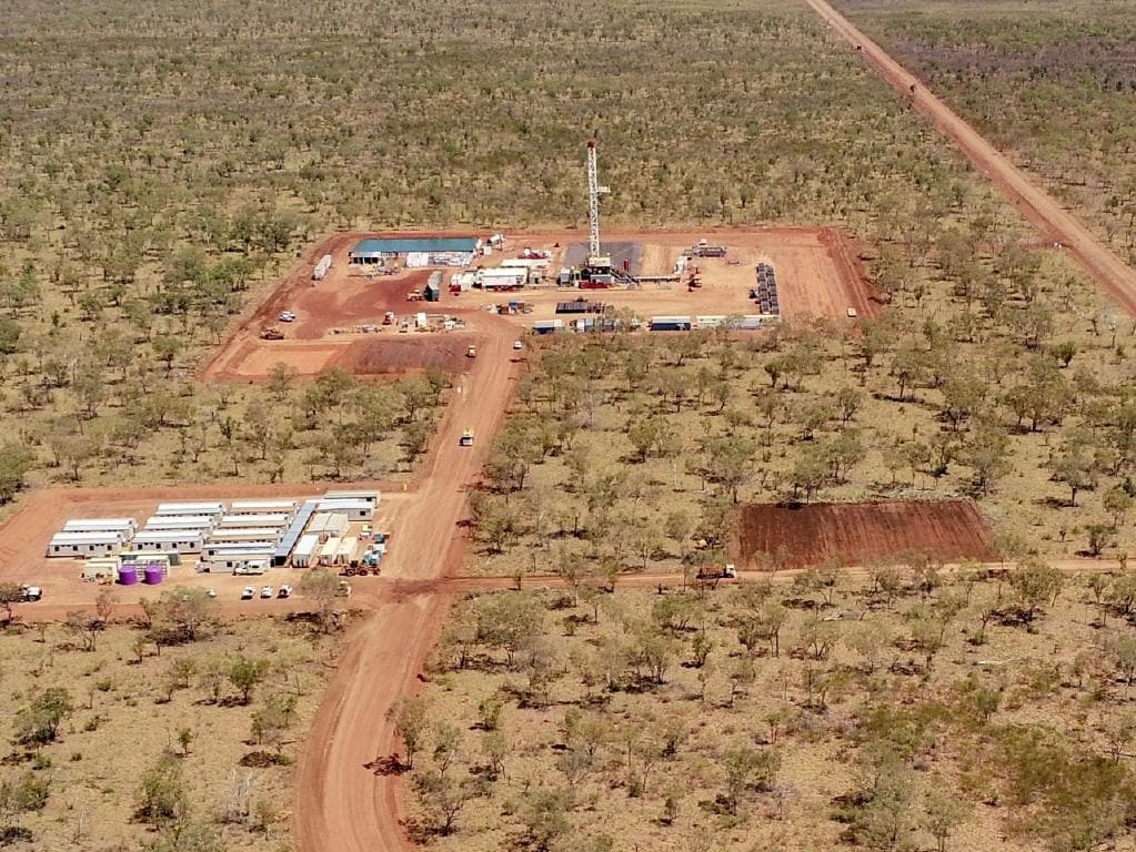 A shale gas drill site in the Beetaloo Basin in the Northern Territory