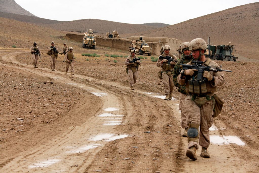 US Marines patrol in Afghanistan in 2012 as part of Operation Enduring Freedom.