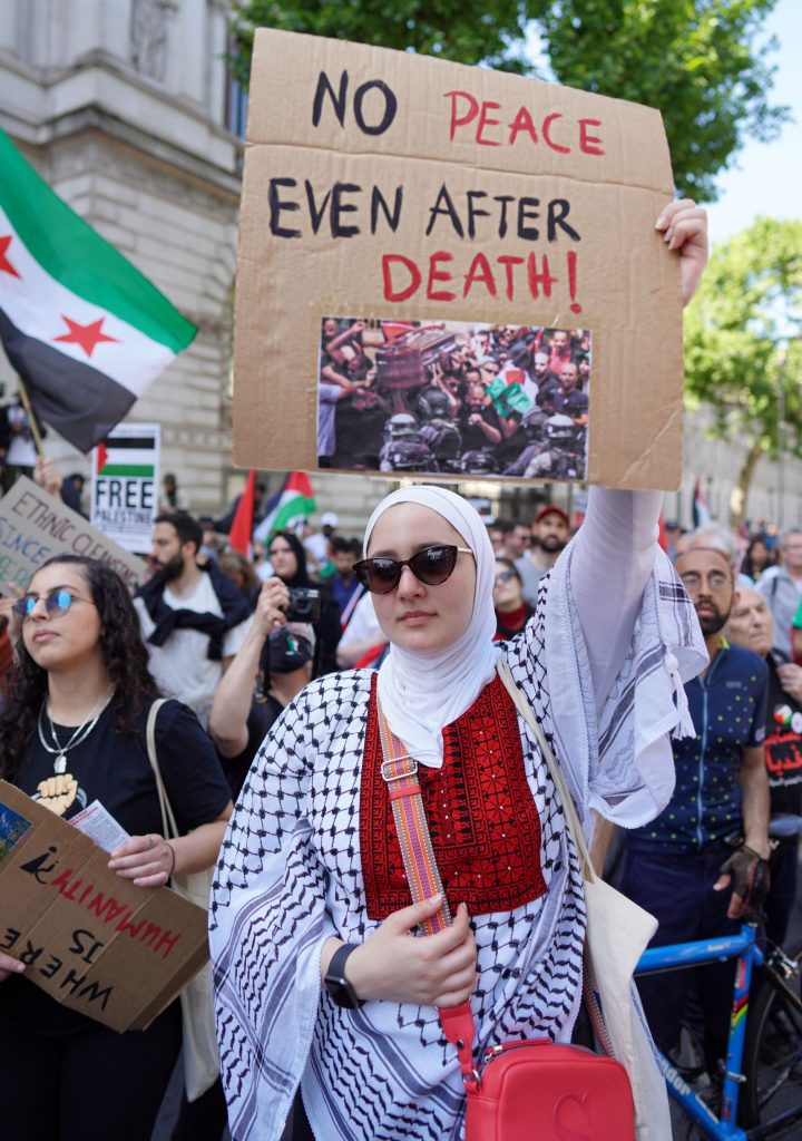 On Saturday 14 May, thousands assembled in London, both to commemorate the Nakba and also to protest the murder by the Israeli Army of the veteran Al Jazeera journalist Shireen Abu Akleh ("the daughter of Palestine"), while she was covering one of many recent raids by the Israeli occupation forces on Wednesday 11 May, against the West Bank town of Jenin.