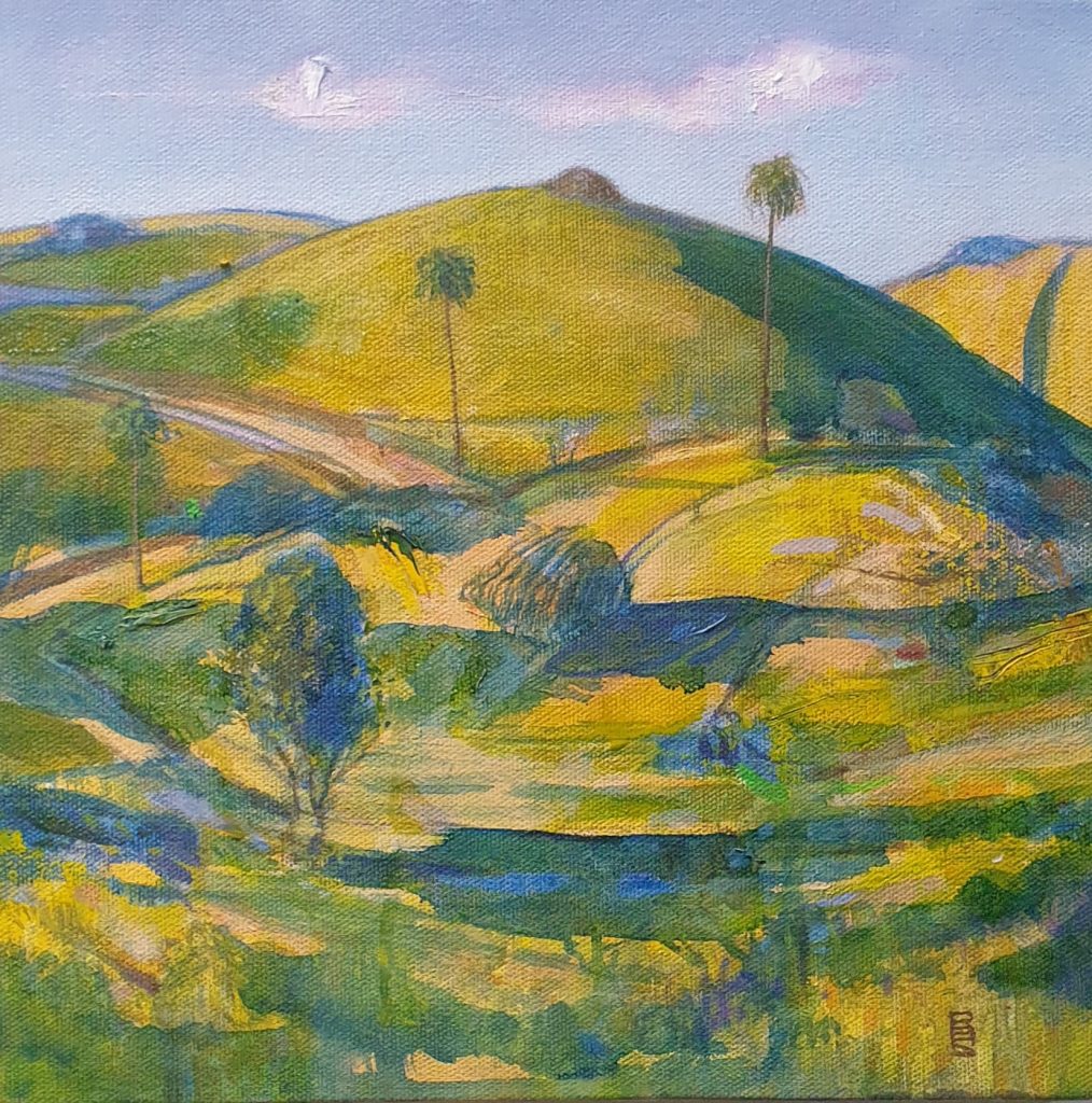 Two  more paintings by Randall Sinnamon currently on display at JBMM, Twisted Mangroves and Rose Valley (Gerringong)